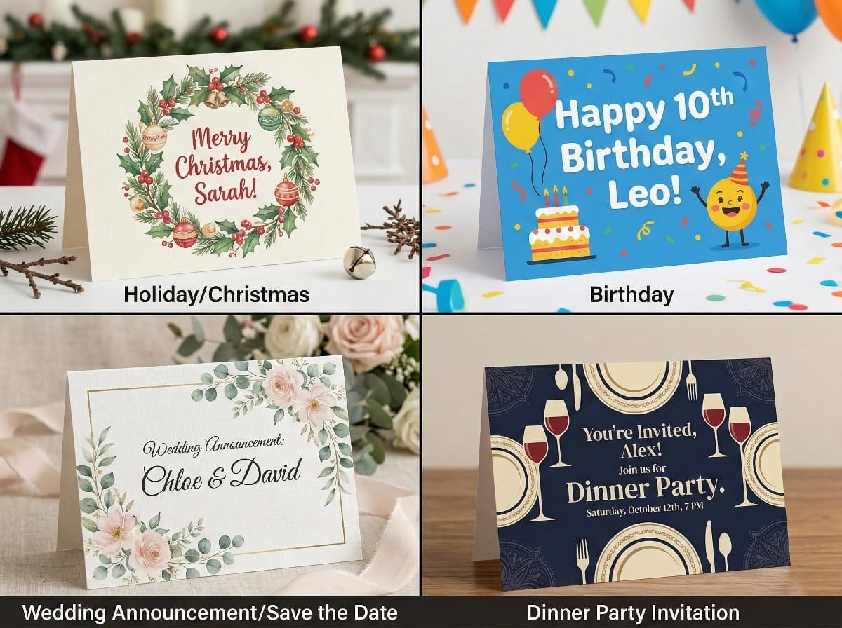 AI-generated card example — watercolor birthday card